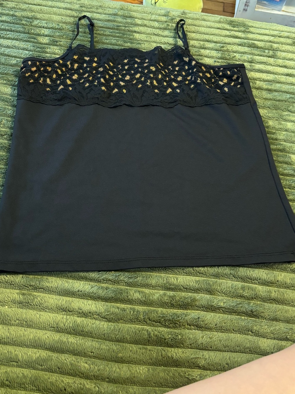 Y2K Boutique Essentials lace cheetah tank top